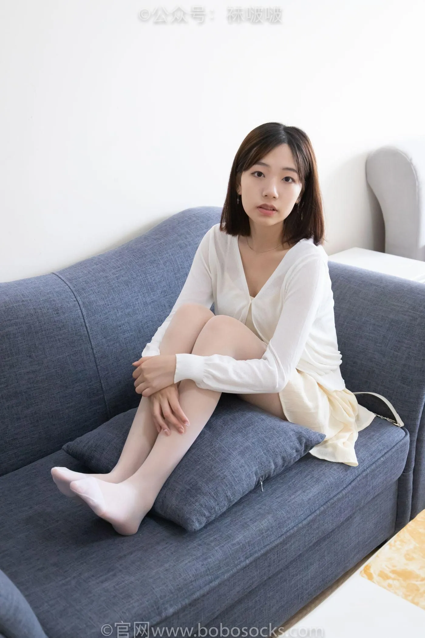 [BoBoSocks袜啵啵]NO.005 小甜豆-帆布鞋、薄白丝 [133P]插图3